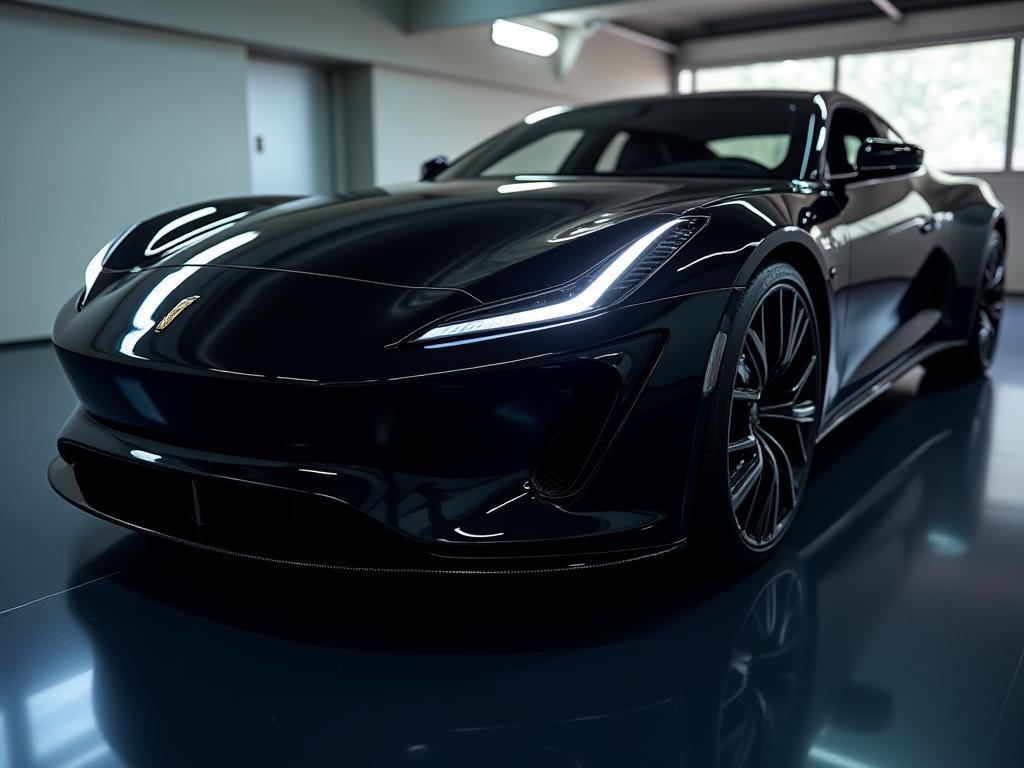 Voiture de luxe avec un traitement céramique offrant une brillance intense