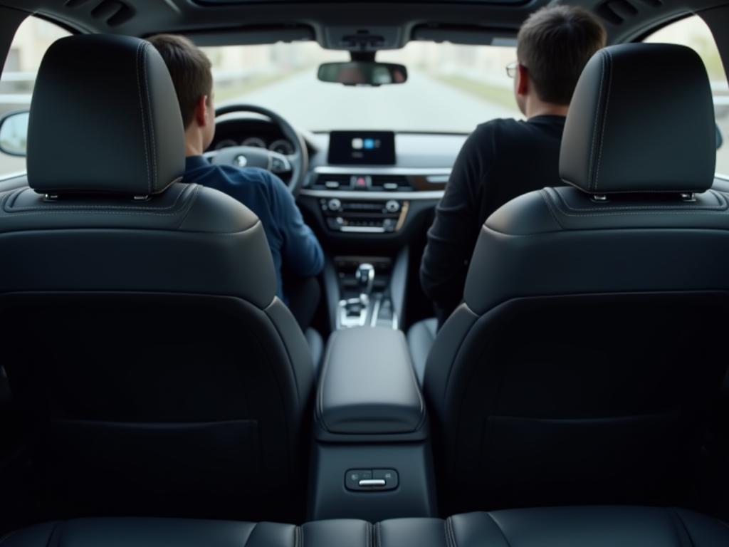 Intérieur de voiture méticuleusement nettoyé et détaillé