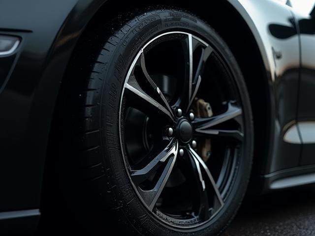 Nettoyage de jante et pneu de voiture